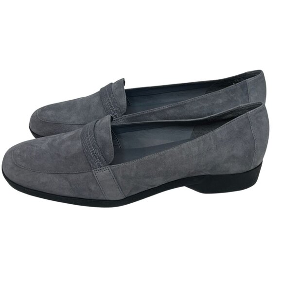 Easy Spirit Gray Suede Loafers Women’s 8 Comfort Work Flats - Picture 8 of 13